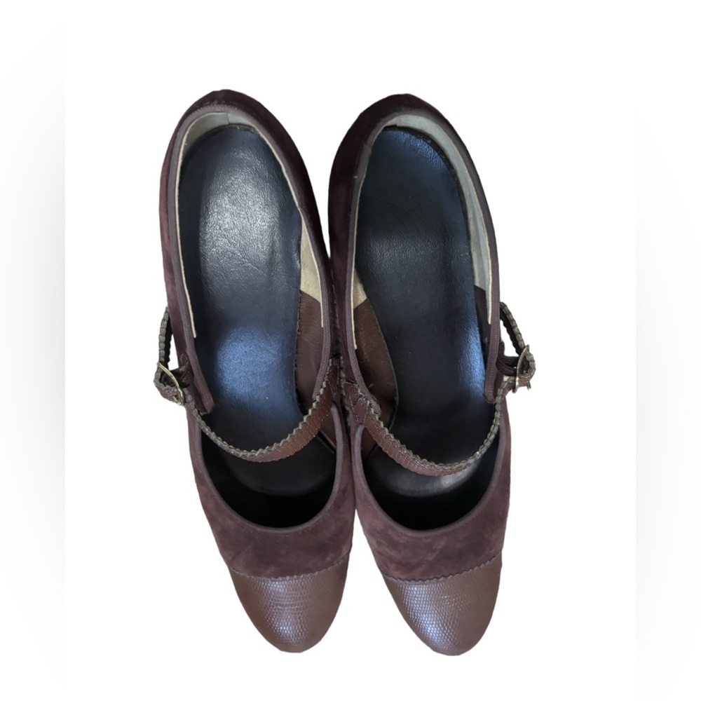 Vintage Classic Mary Jane Heels - leather– Brown – 8.5N - Picture 3 of 6